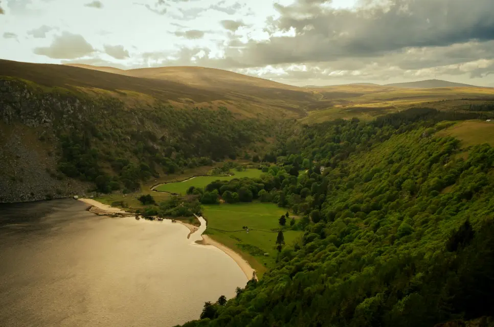 Scenic view of beautiful Irish hills, attracting international clients.
